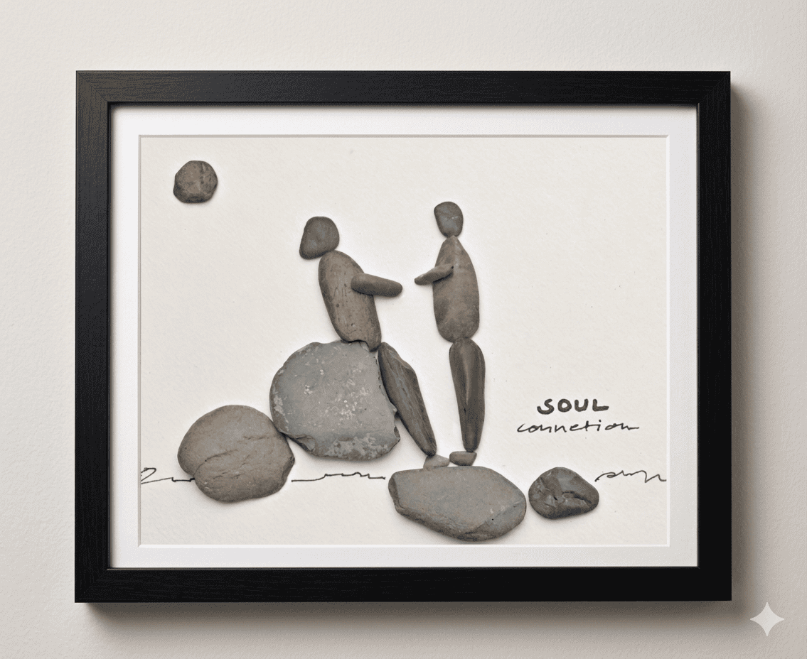 Two Hearts, One Beach | Romantic Wall Decor